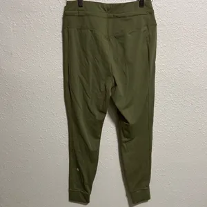 Halara Olive Green High‎ Waisted Drawstring Joggers Petite Small Tapered Pants thumbnail 9