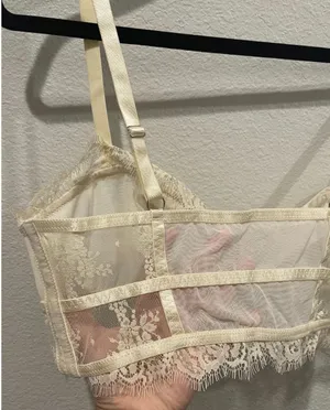 FREE PEOPLE Layer In Lace Ivory Bustier thumbnail 8