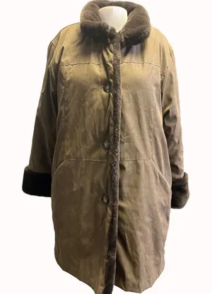 Jones New York Women's Brown Trench Coat Size S SKU 5766 thumbnail 1