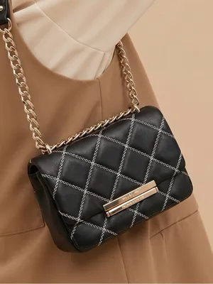Kate Spade New York white stick embroidery black crossbody bag thumbnail 1