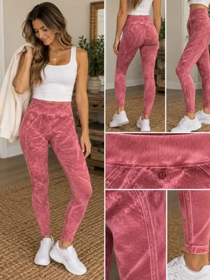 lululemon athletica Rose Pink Tie-Dye High-Rise Leggings thumbnail 2