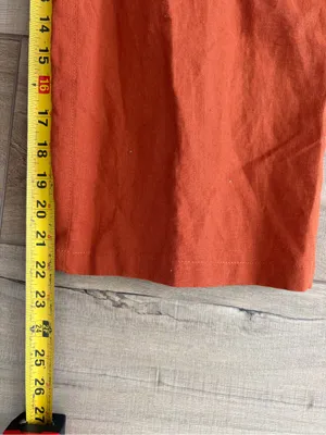Lucy and Yak Organic Cotton Burnt Orange Wide Leg Dungarees Jumpsuit 2 thumbnail 9