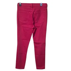 J. Crew Denim Red 10” high rise toothpick skinny jeans size 28 NEW #751 thumbnail 2