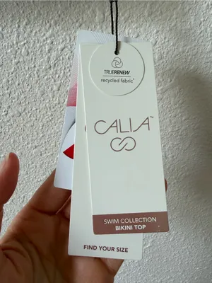 Calia Looped Front Bikini Top Pure White Size XS Beach Summer Vacation UPF 50 thumbnail 4