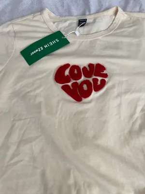 SheIn BNWT love you crop top thumbnail 2