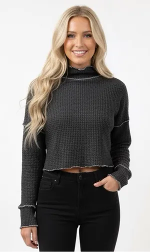 Urban Outfitters Out from under Black and Gray Knit Sweatersize medium cropped thumbnail 1