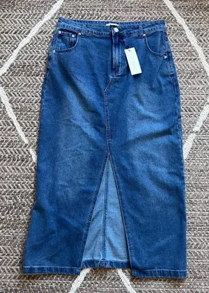 RACHEL ZOE Denim Midi Skirt sz 10 thumbnail 1