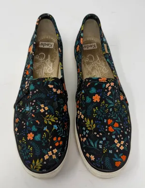 Keds Rifle Paper Co Triple Decker Floral Slip On Sneakers Black Womens 7.5 thumbnail 1