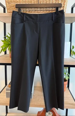 Express Black Low-Rise Capri Woven Career Dress Pant Trouser, 6 thumbnail 1