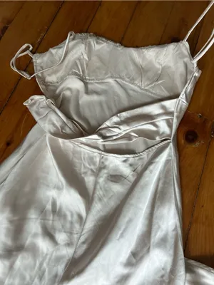 Reality silky cream midi dress medium thumbnail 6