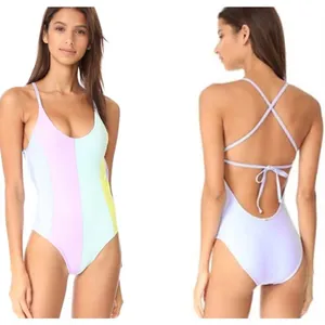 New. Pilyq pastel stripe one piece. Small. Retails $178 thumbnail 2