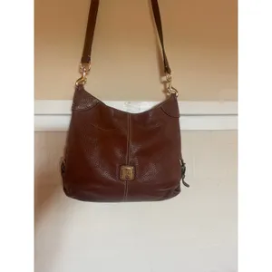 DOONEY & BOURKE Frederica Bag Pebbled Leather Tan Purse Shoulder / Crossbody thumbnail 4