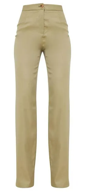 Pretty Little Thing NWT Tall Sage Green Tailored Wide Leg Pants thumbnail 4