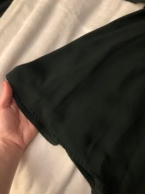 Forever 21 Dark Green Long Sleeved V Neck Dress Holiday thumbnail 3