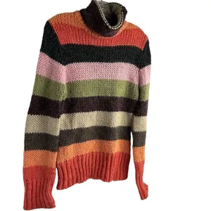Anthropologie Laurie‎ B. Stripe Women's Mohair Wool Blend Striped Sweater Size M thumbnail 4