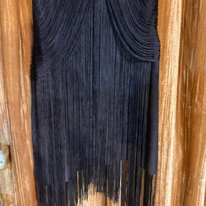 Sheri Bodell Art Deco Flapper Fringe Bodycon Cocktail Sexy Black Mini Dress XS thumbnail 5