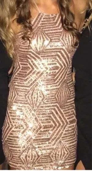 Gold Semi/Formal Dress thumbnail 2