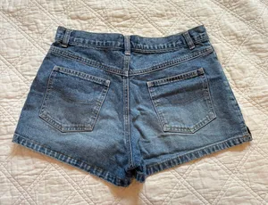 Moto Mini Jean Denim Shorts Blue thumbnail 4