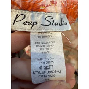 Peep Studio Pink Floral Tropical Resort Beach Strapless Dress Size Small‎ thumbnail 4
