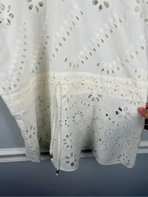 Vix Paula Hermanny white eyelet swim coverup size large thumbnail 8