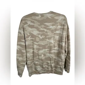 Athleta Studio to Street Camo Sweatshirt Womens S Oatmeal Beige 432058‎ thumbnail 4