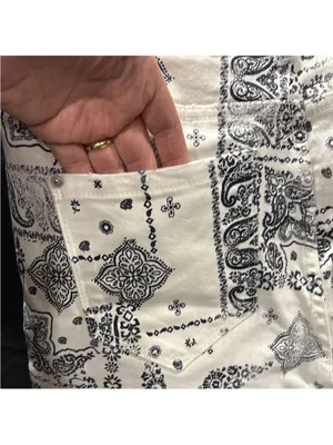 Kensie White & Black Patterned Ankle Jeans thumbnail 7