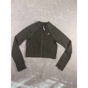 gymshark vital seamless warm jacket Medium Green thumbnail 2