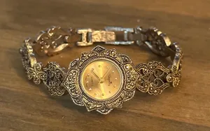 Vintage Regency Marcasite Filigree Band Watch thumbnail 8
