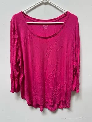 Light Weight Bright Pink TAHARI Long Sleeve Top thumbnail 1