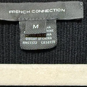 French Connection Women's Jaida‎ Babysoft Square-Neck Sweater Black Sz M thumbnail 3