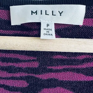 Milly Top Sz S Zebra Print Knit Pink And Black Stretchy thumbnail 3