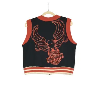 HARLEY DAVIDSON Full Zip Top Women L Black/Orange 2005 Festival Moto Biker VTG thumbnail 9