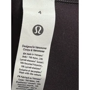 Lululemon Glow Up Tight High Rise 25” Black Size 4 NWT Authentic thumbnail 6