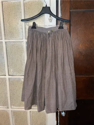 Vintage Women's Brown Textured A-Line Skirt thumbnail 2