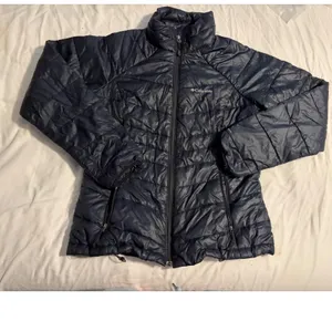 Columbia Puffer Jacket TurboDown Omni-Heat Black Quilted Women's Size M thumbnail 2