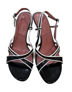 Tahari Black and White Strappy Sandals thumbnail 1