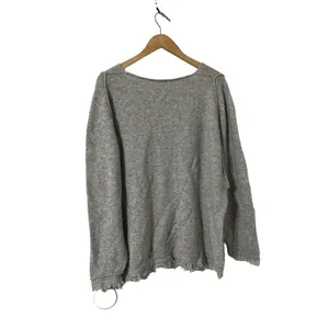 FREE PEOPLE Irresistible Gray Wool Fringe Sweater Pullover Top thumbnail 9