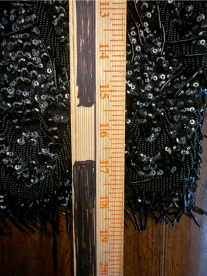 VTG Sequin Tank Top Sz S/M beaded paillettes embellished black Flapper thumbnail 6