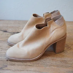 Jeffrey Campbell x Free People Size 7.5 Ankle Bootie Heels Tan Leather Boho thumbnail 5
