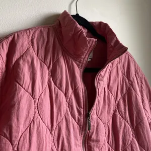 Lucky Brand Cotton Quilted Zip Front Jacket (Sz L) Pink thumbnail 4