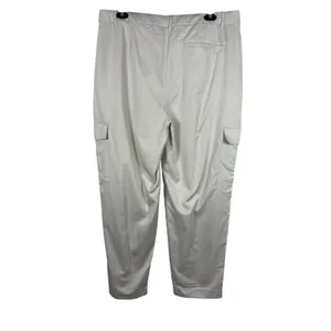 Old Navy Taylor Straight Trouser XL Beige Extra High Rise Baggy Cargo Pants NWT thumbnail 4