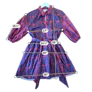 Anthropologie x Sachin & Babi nightingale purple floral shirt dress M thumbnail 8