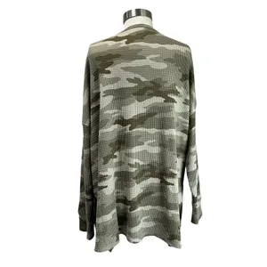 American Eagle Camo Waffle Thermal Top Size XL V‎ Neck Long Sleeve Cozy Fall thumbnail 3