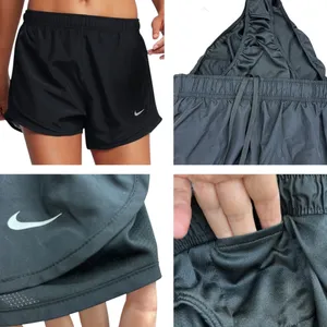 Nike Dri Fit Black Brief Lined Running Athletic Hidden Pocket Shorts Womens S thumbnail 3