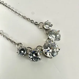 Charming Charlie rhinestone pendant necklace thumbnail 3