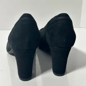 Clarks Artisan Tamryn Cider Black Suede Block Heel Pumps Womens 8.5‎ M thumbnail 5