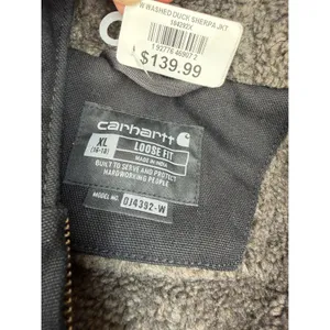 Carhartt Women's Washed Duck Sherpa Lined Jacket Black Size XL NEW $140 MSRP thumbnail 7