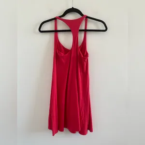 Susana Monaco Red Scoop Neck Racerback Mini Dress With Shelf-Bra Size XS thumbnail 4