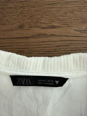 Zara White Cropped Polo Top thumbnail 4