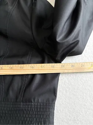 Kenneth Cole Black Button-Front Long Trench Coat thumbnail 11
